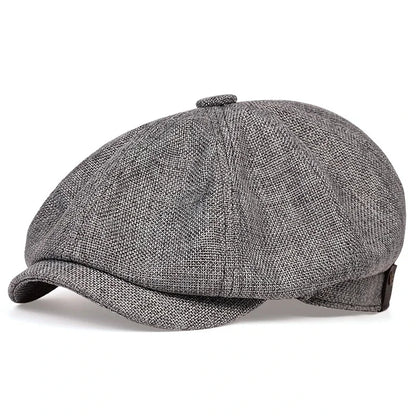 Newsboy Cap Plaid Octagonal Flat Cap for Men and Women