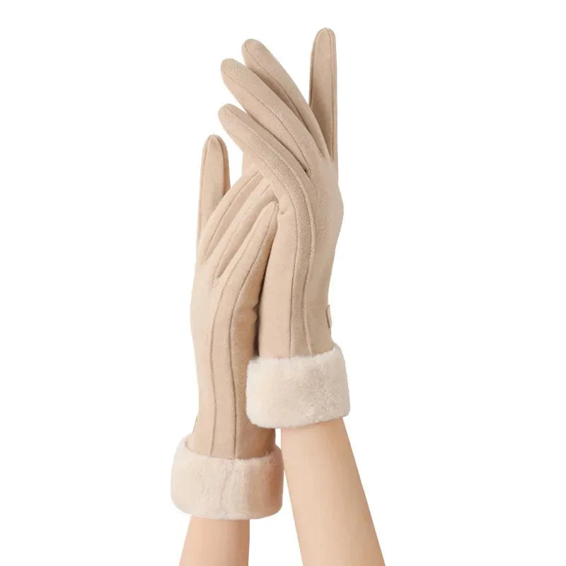 Women’s Winter Cycling Gloves Thermal Lined Warm Sports Gloves