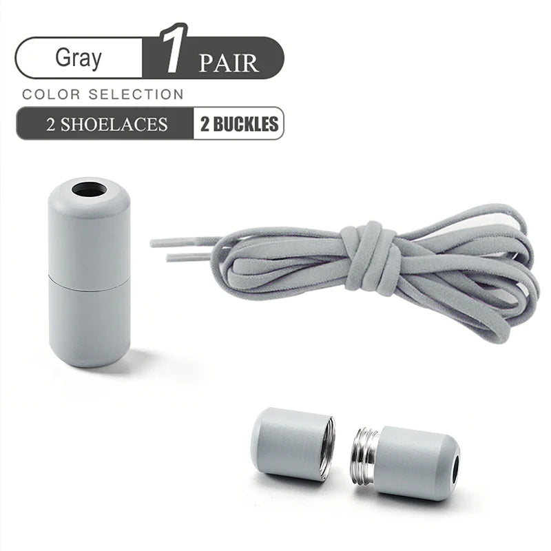 No Tie Shoelaces Elastic Quick Lock Laces for Kids & Adults