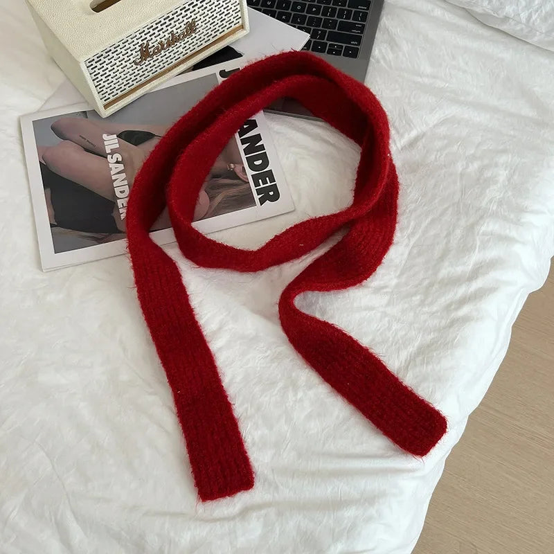 Women’s Winter Scarf – Plush Plaid Long Knit Warm Wrap