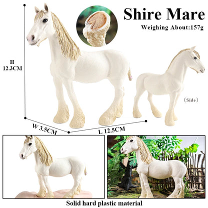 Horse Figurine, Realistic PVC Animal Model Toy for Kids
