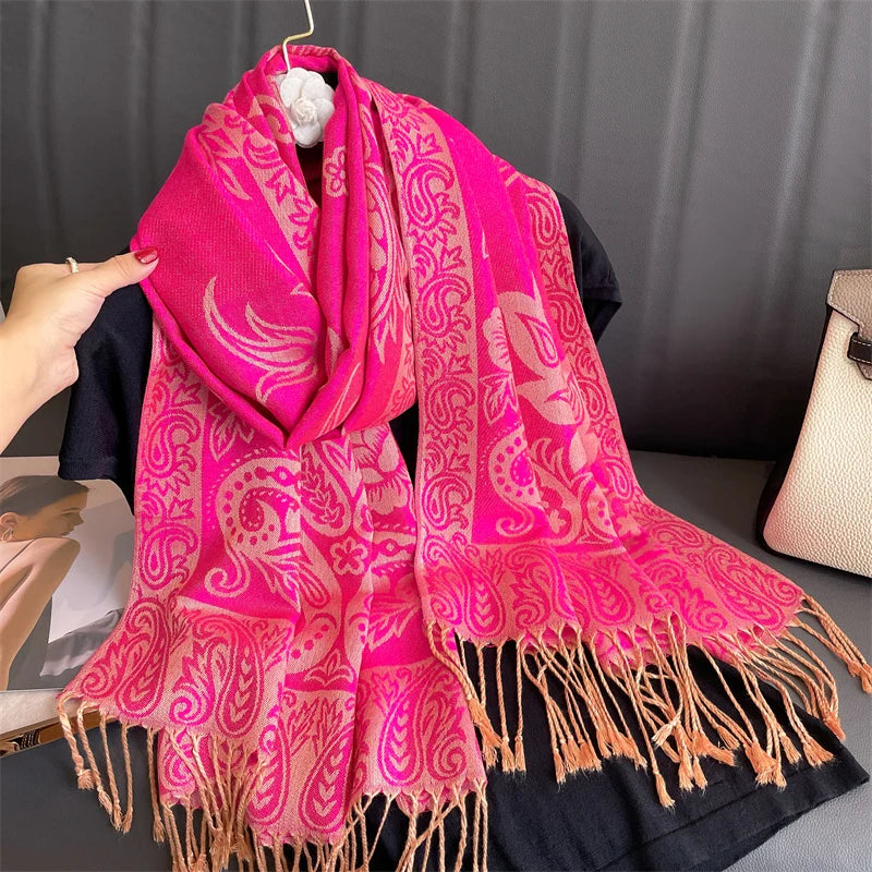 Women's Winter Scarf, Soft Pashmina Shawl Wrap