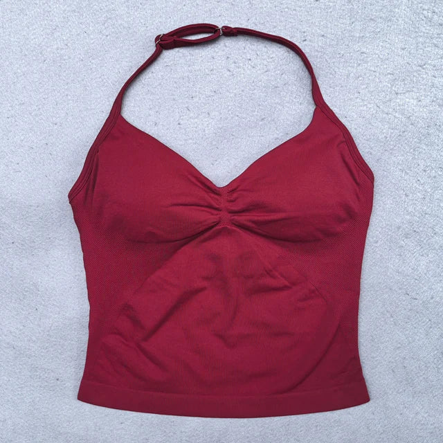 Women's Workout Tank Top Built-In Bra Sleeveless Yoga Gym Top