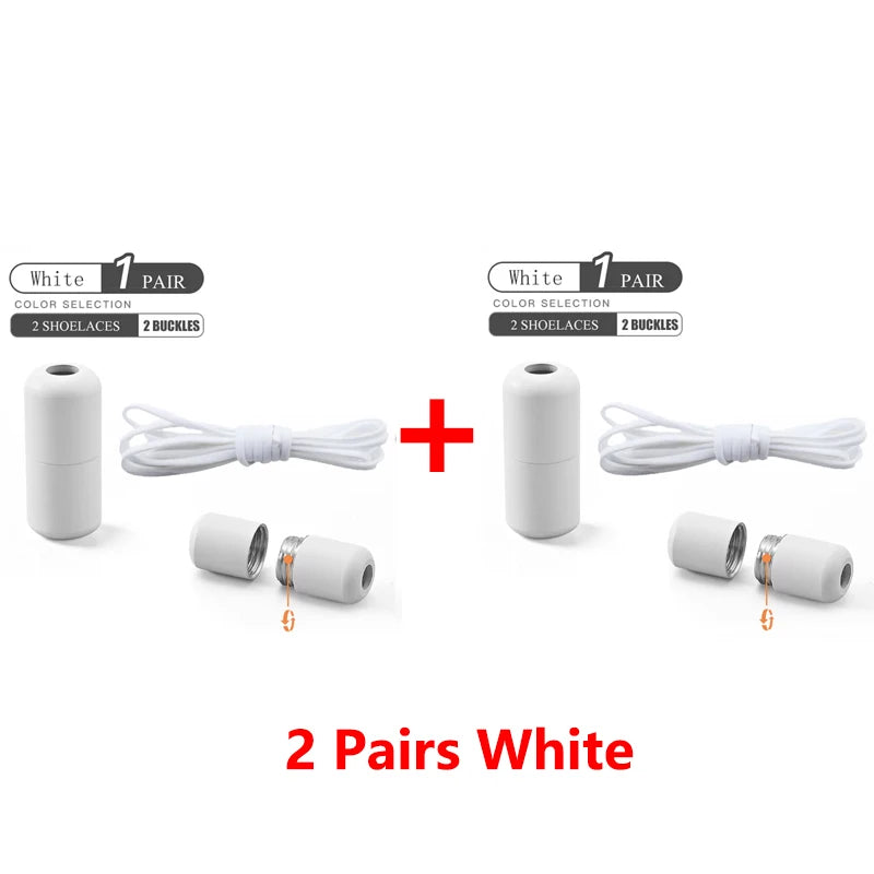 No Tie Shoelaces Elastic Quick Lock Laces for Kids & Adults