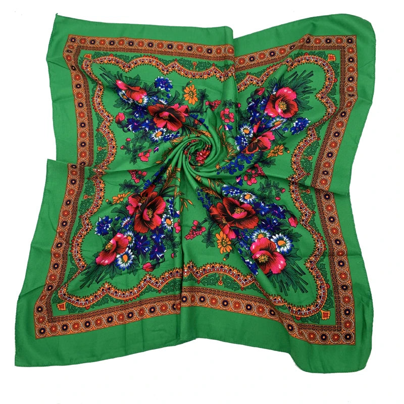 Women's Square Scarf, 70×70cm Printed Head Scarf and Bandana