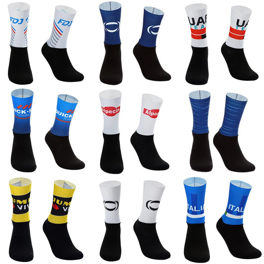 Men’s Cycling Socks Knee-High Breathable Bike Racing Socks