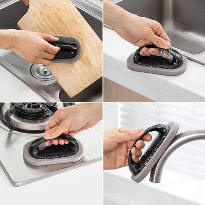 Emery Cleaning Sponge with Handle for Kitchen & Bathroom