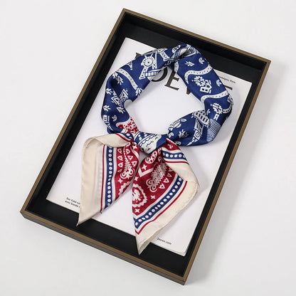 Women's Square Scarf 70x70cm Satin Print Wrap