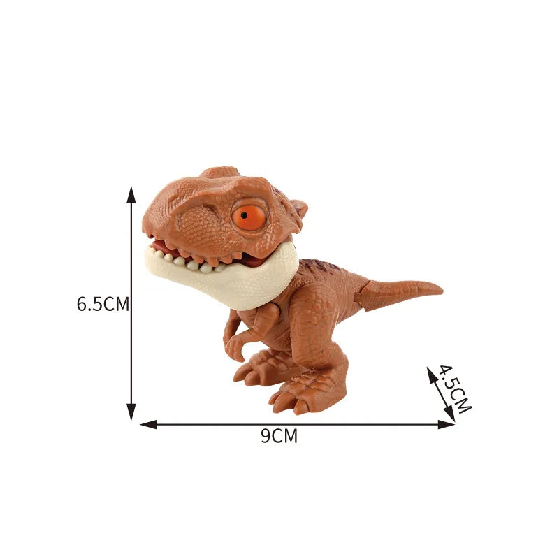 Dinosaur Finger Toy for Kids, Interactive Triceratops & T-Rex Model
