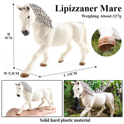 Horse Figurine, Realistic PVC Animal Model Toy for Kids
