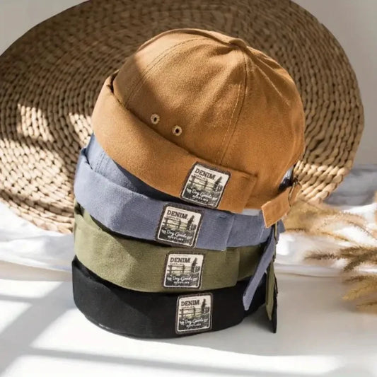 Unisex Docker Cap Cotton Brimless Foldable Skull Cap