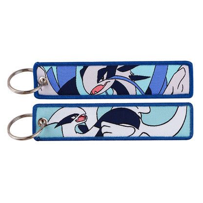 Embroidered Keychain Double-Sided Key Fob for Car & Motorcycle