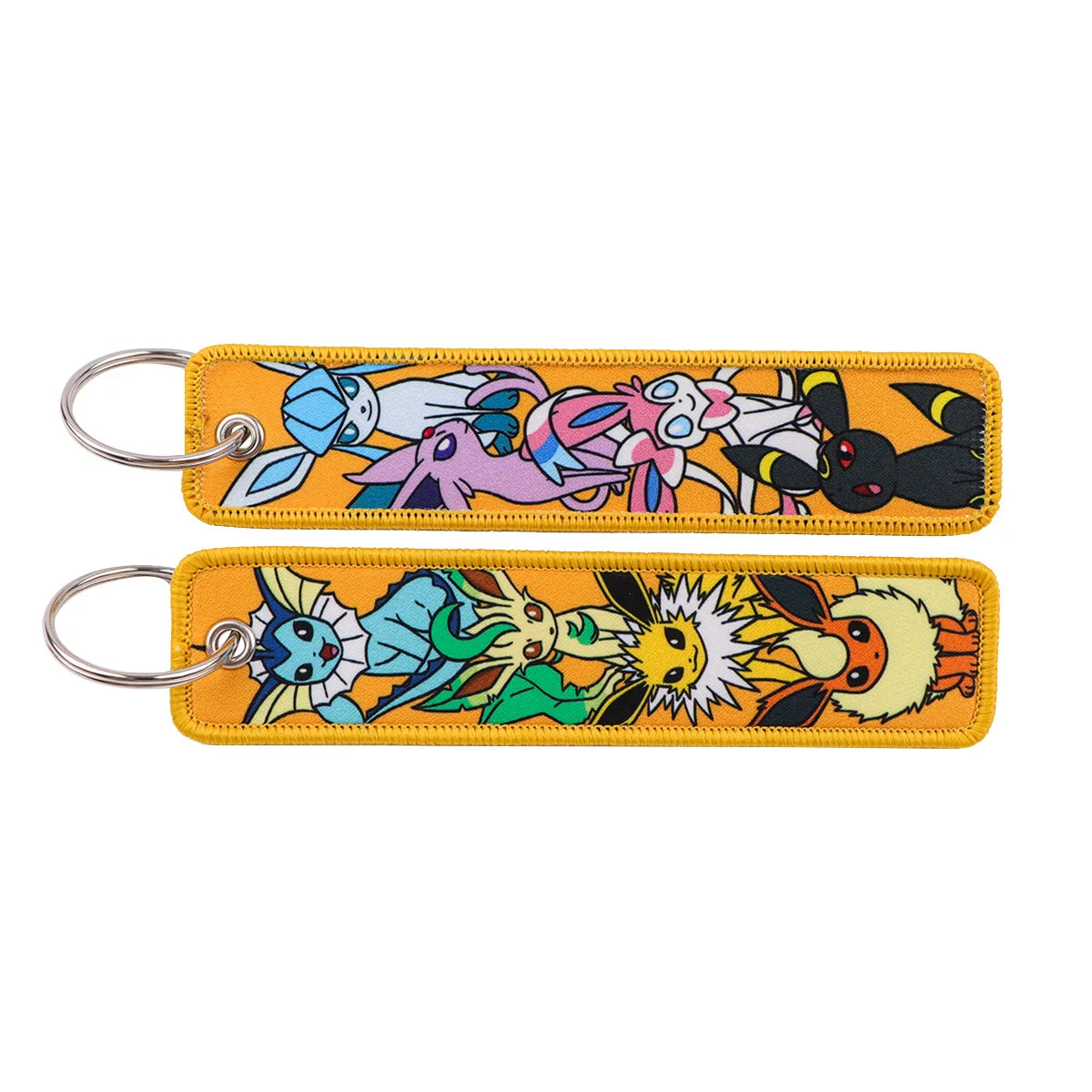 Embroidered Keychain Double-Sided Key Fob for Car & Motorcycle