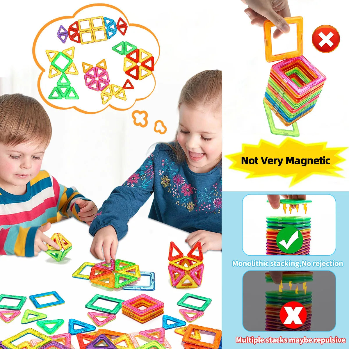 Magnetic Building Blocks STEM Construction Toys for Kids