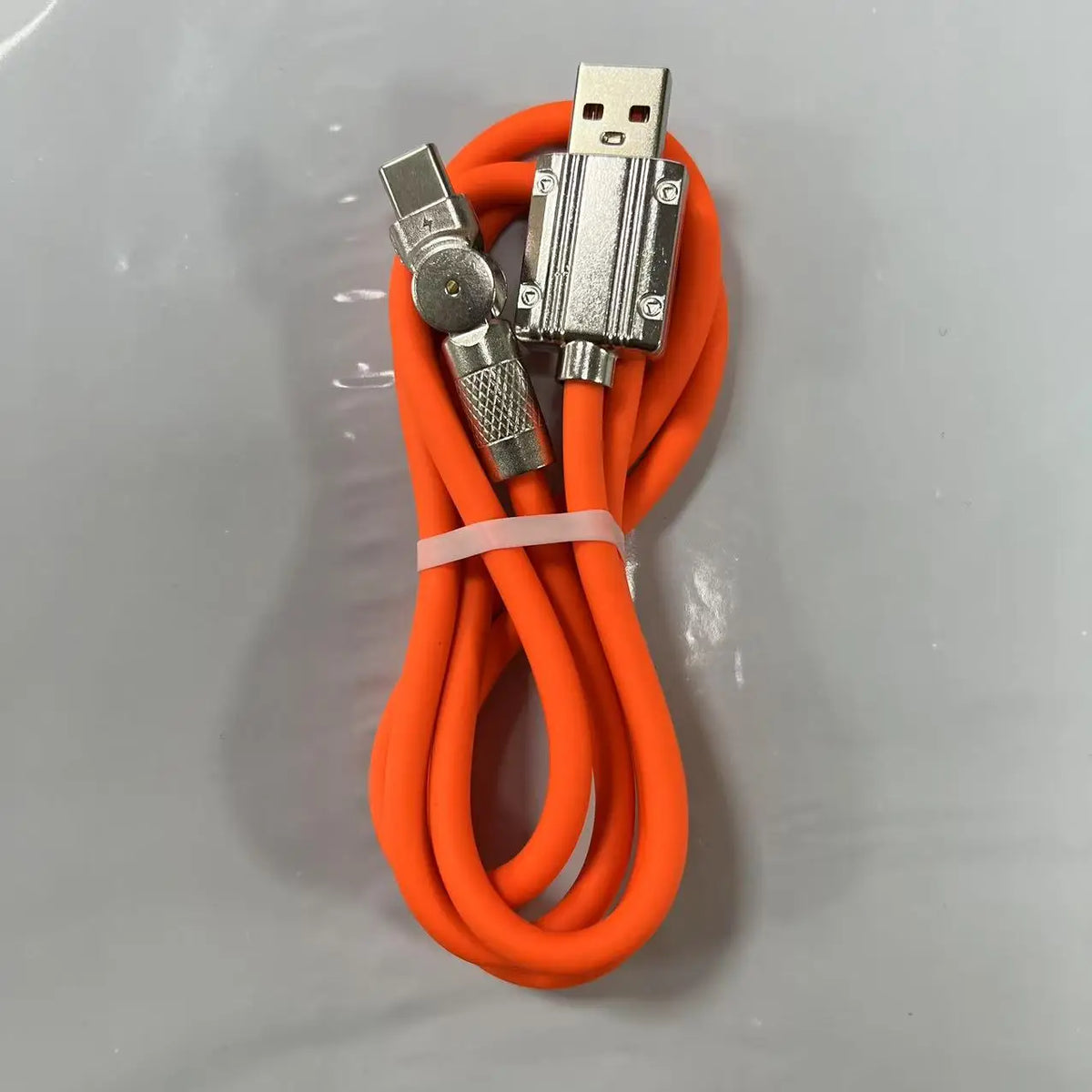 USB C Fast Charging Cable 120W 6A 180° Rotating Elbow