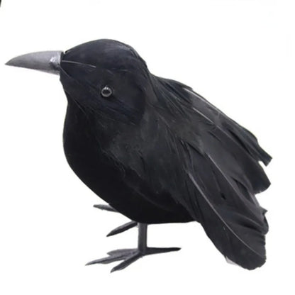 Halloween Crow Decoration 6PCS Artificial Feather Horror Party Props