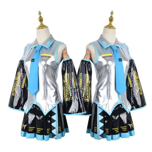Anime Cosplay Costume Silver School Uniform Top & Pants Set