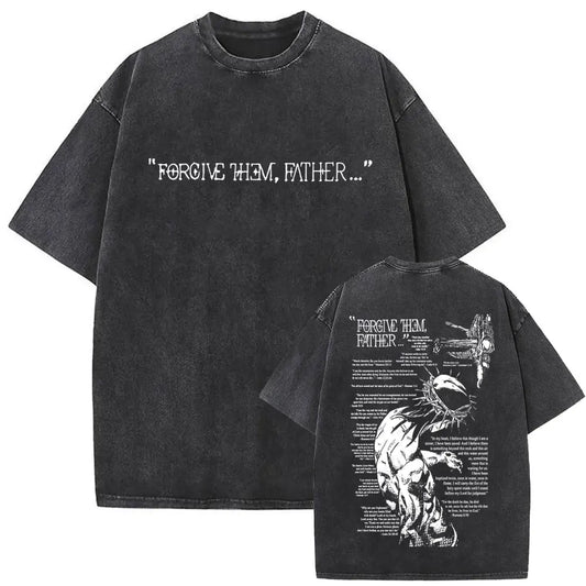 Christian Graphic T-Shirt Vintage Faith Print Oversized Tee