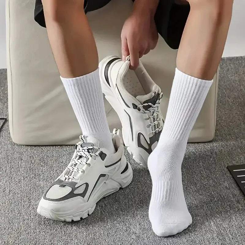 Men's Crew Socks Breathable Sports Socks 5-Pair