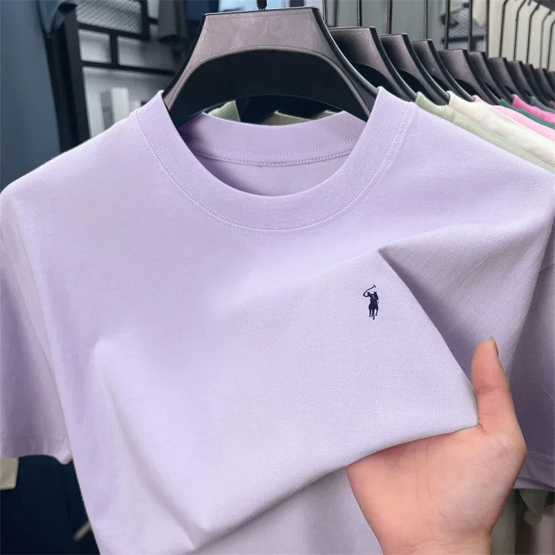 Men's Cotton T-Shirts 100% Cotton Short Sleeve Casual O-Neck