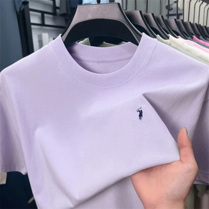 Men's Cotton T-Shirts 100% Cotton Short Sleeve Casual O-Neck