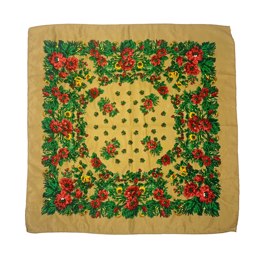 Women's Square Scarf, 70×70cm Printed Head Scarf and Bandana