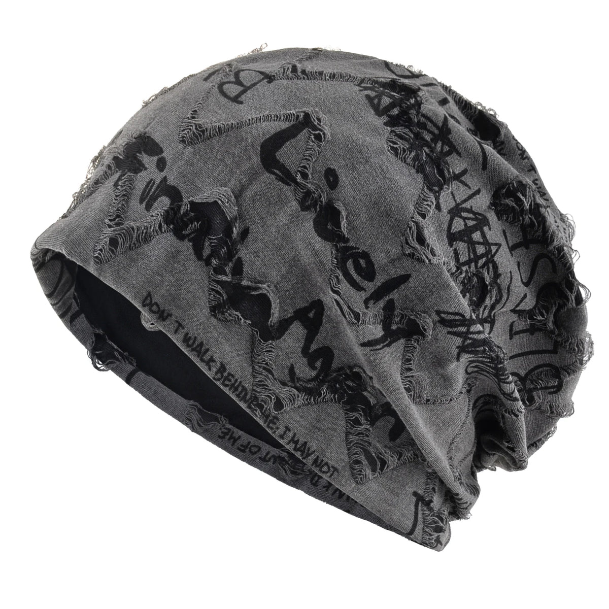 Knit Beanie Unisex Letter Print Warm Winter Hat