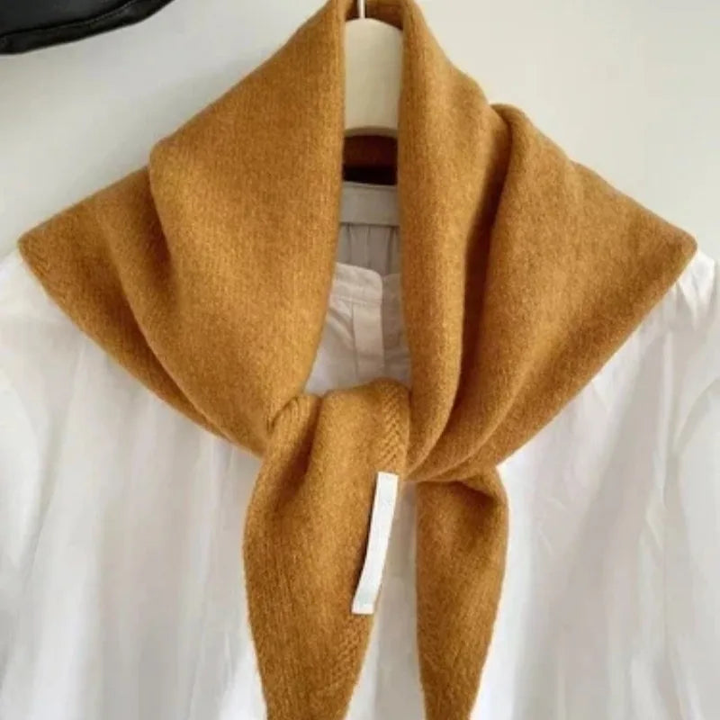 Women's Knitted Scarf Triangular Wool Blend Warm Headscarf