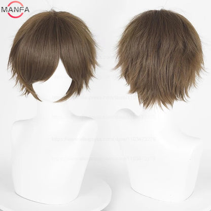 Short Cosplay Wig – 30cm Straight Heat Resistant Synthetic Hair