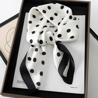 Women’s Square Scarf 70x70cm – Silk Feel Printed Hair Wrap