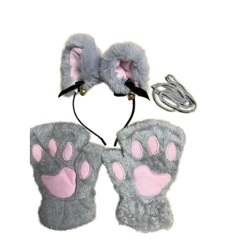 Fingerless Gloves Knit Winter Open Finger Gloves for Adults