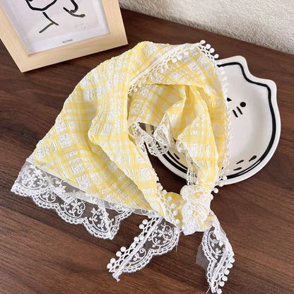 Women's Headscarf, Knitted Triangular Summer Head Wrap