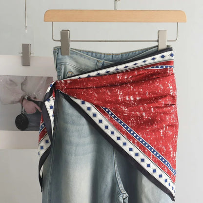 Women’s Scarf Triangular Tie Dye Head Scarf for Spring