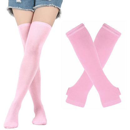 Thigh High Stockings – Women's Striped Over The Knee Socks