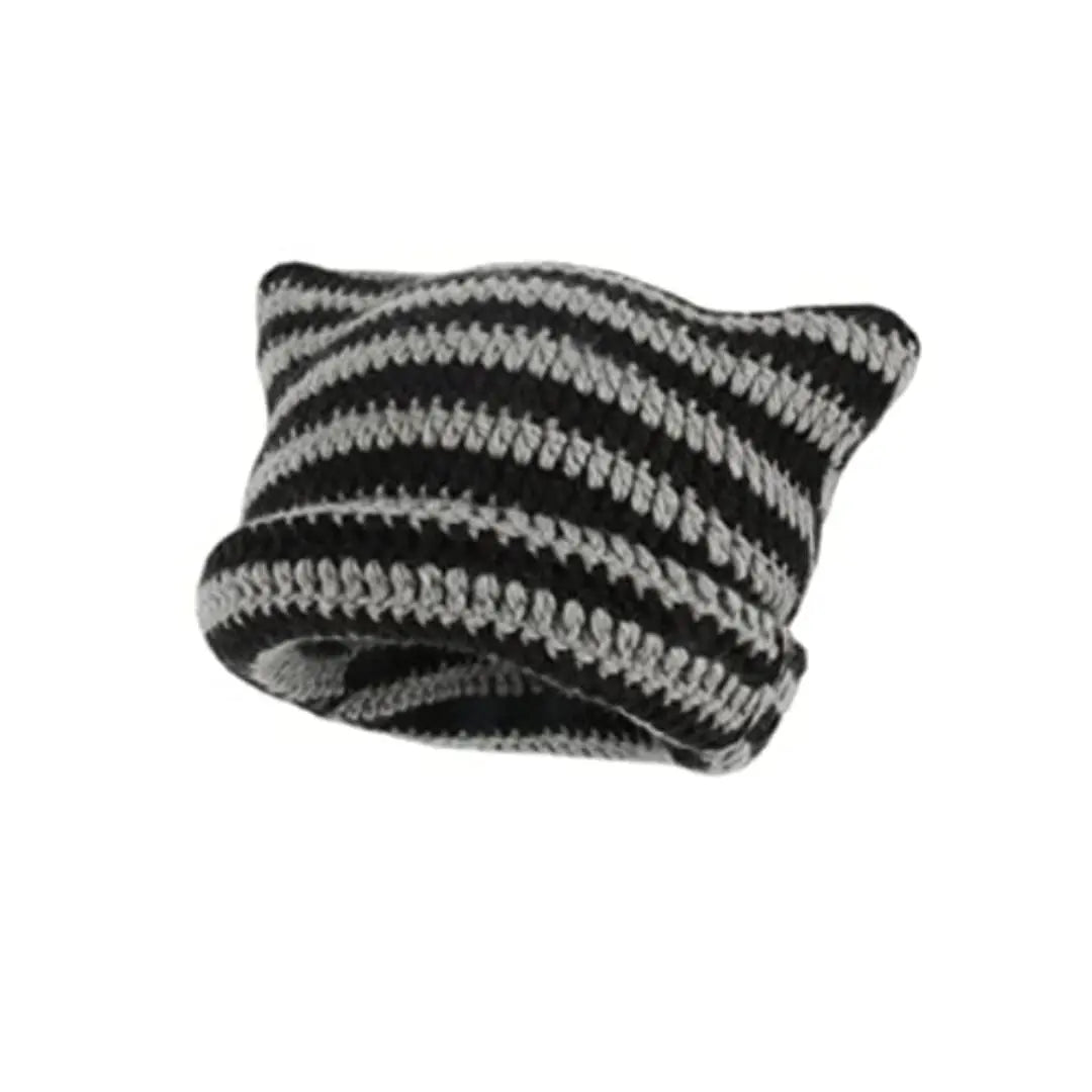 Women's Cat Ear Beanie Warm Knit Winter Hat 56-60cm
