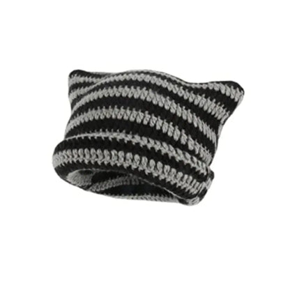 Women's Cat Ear Beanie Warm Knit Winter Hat 56-60cm