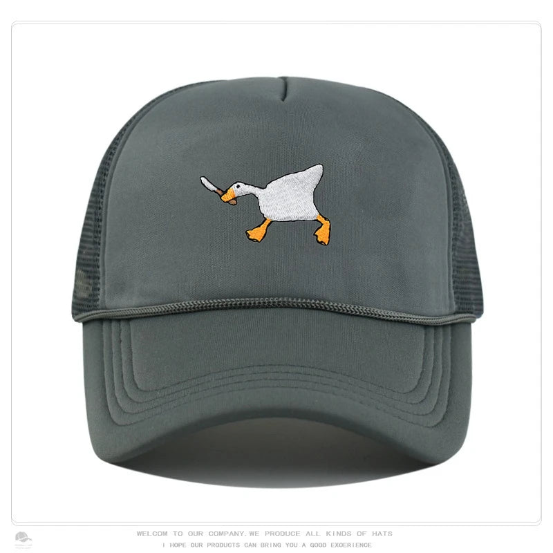 Embroidered Baseball Cap with Goose Design for Men & Women