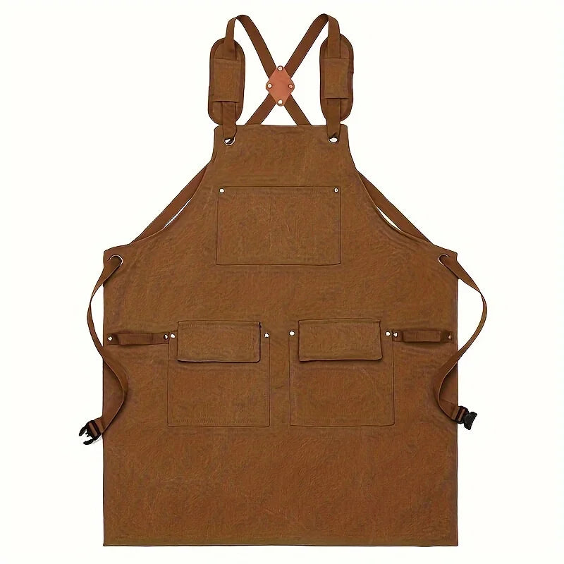 Waterproof Kitchen Apron Thick Cotton Canvas for Cooking & Gardening