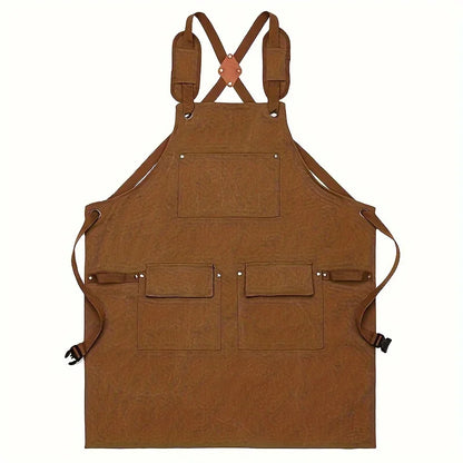 Waterproof Kitchen Apron Thick Cotton Canvas for Cooking & Gardening