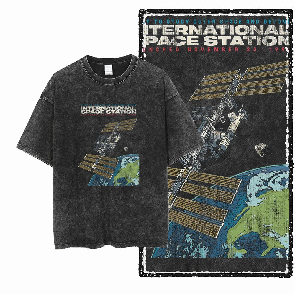 Space T Shirt for Men  Astronaut Graphic Cotton Tee