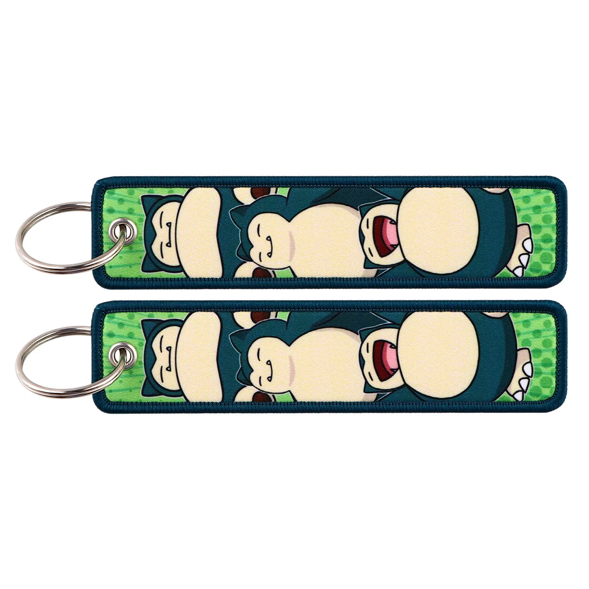 Embroidered Keychain Double-Sided Key Fob for Car & Motorcycle