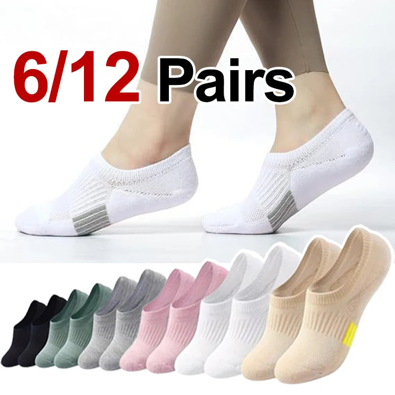 Women’s Ankle Socks Breathable Mesh No-Show Lightweight