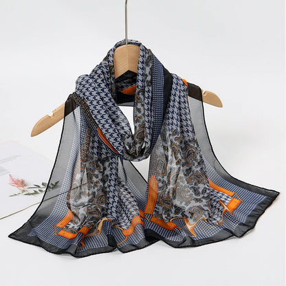 Chiffon Scarf for Women, 50×160cm Lightweight Summer Shawl