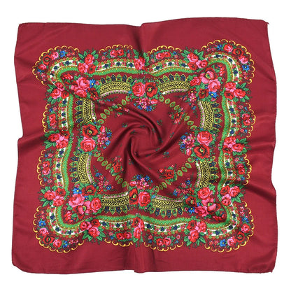 Women's Square Scarf, 70×70cm Printed Head Scarf and Bandana