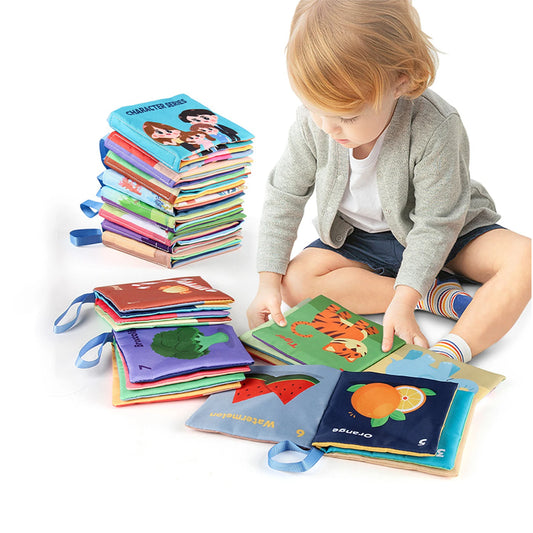 Baby Sensory Cloth Book – Soft High Contrast Montessori Book