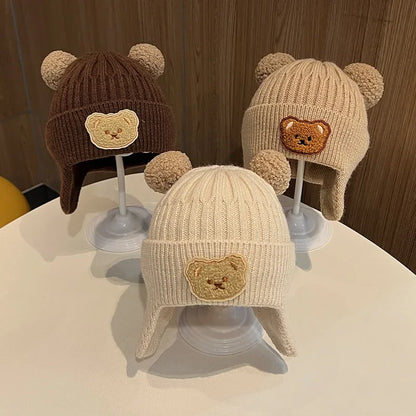 Baby Winter Hat – Warm Knit Bear Ear Hat for Kids