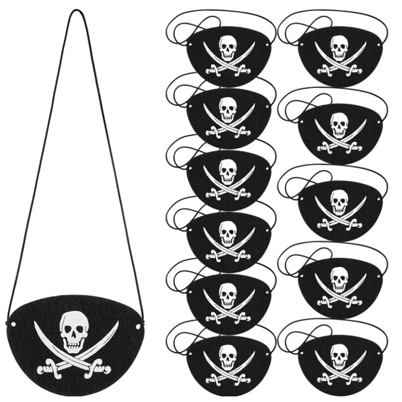 Pirate Eye Patch 12PCS Felt Halloween Costume Accessories