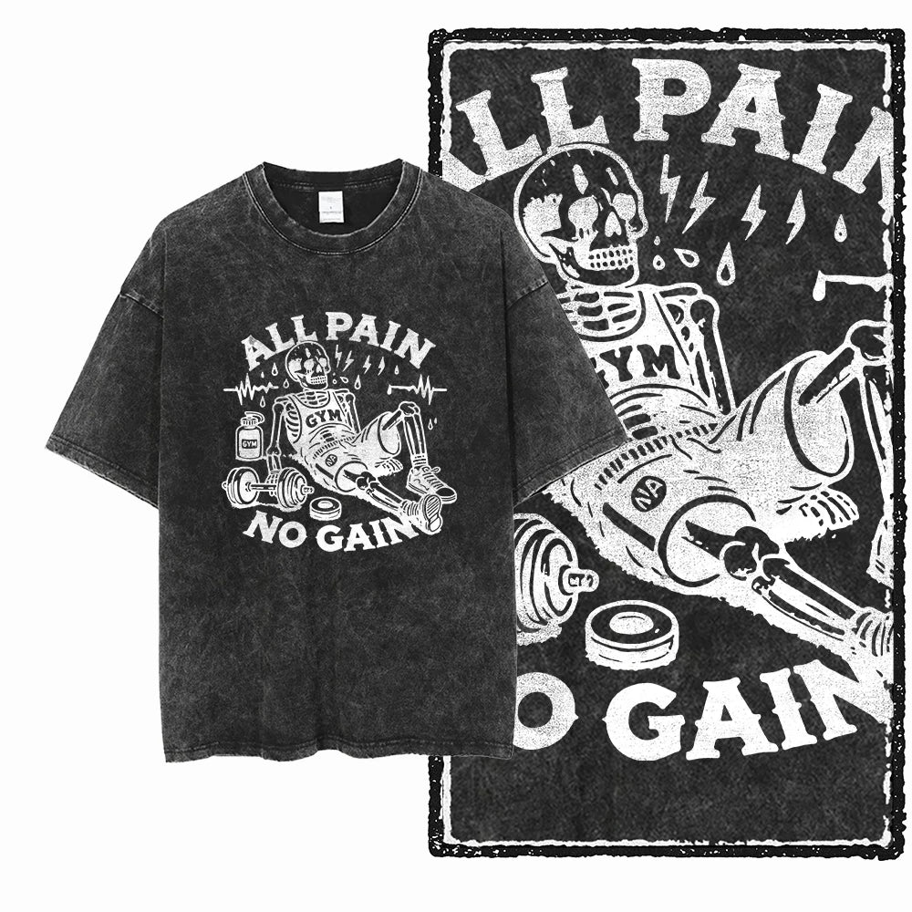 Men’s Graphic T-Shirt Acid Washed Cotton Streetwear