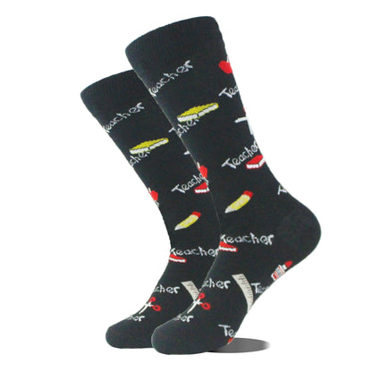 Men's Funny Socks, Novelty Cotton Crew Socks, Crazy Designs