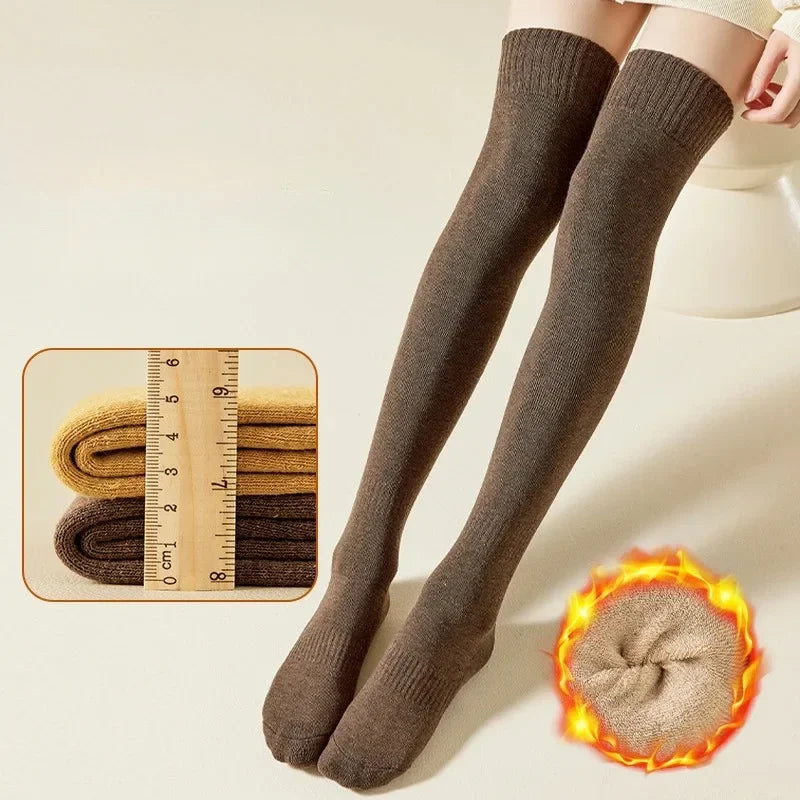 Women’s Knee High Socks Thick Warm Cotton Blend Winter Socks